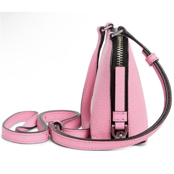 New Marc Jacobs Small Crossbody Pouch Pebble Leather Petal Pink - Picture 2 of 5
